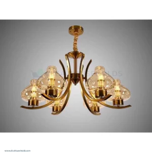 6 Arm Gold Chandelier