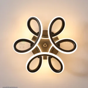 Black Flower 3-Color LED Ceiling Pendant Light