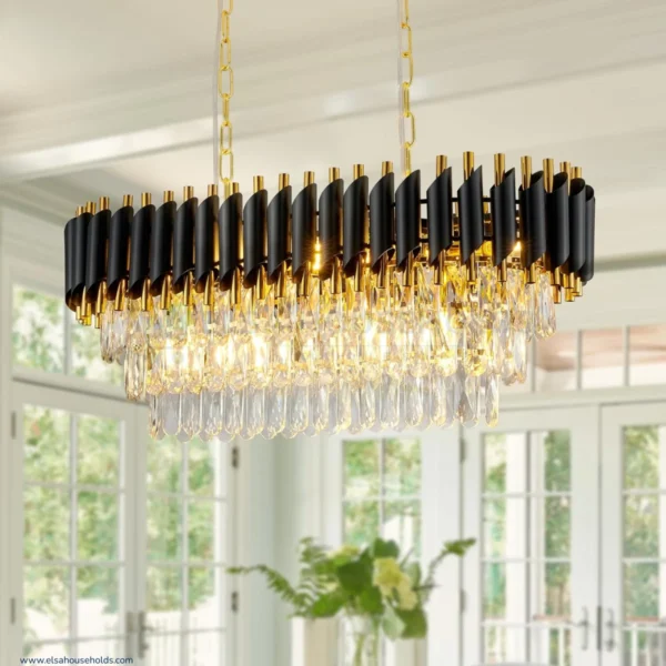 Black & Gold Ceiling Chandelier Light - Image 3