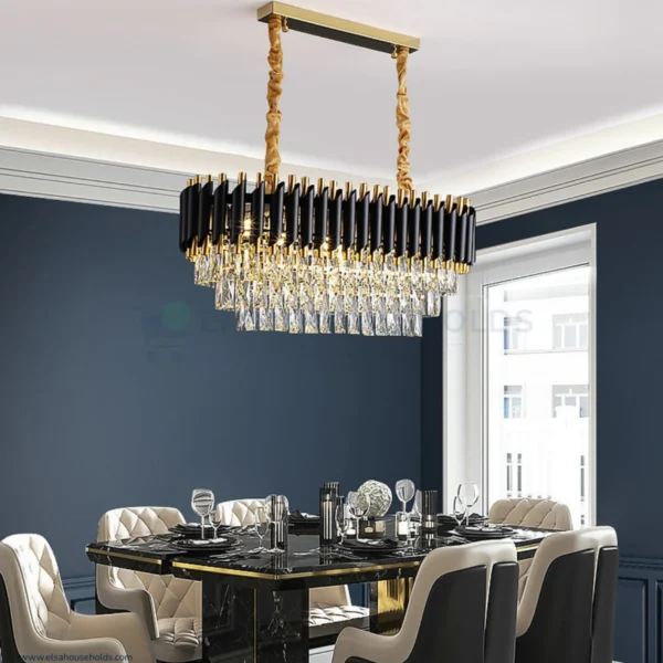 Black & Gold Ceiling Chandelier Light - Image 2