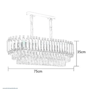 Black & Gold Ceiling Chandelier Light