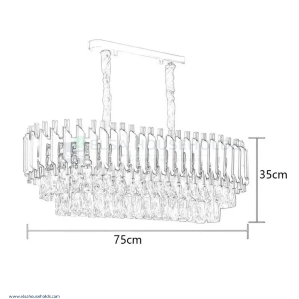 Black & Gold Ceiling Chandelier Light - Image 4