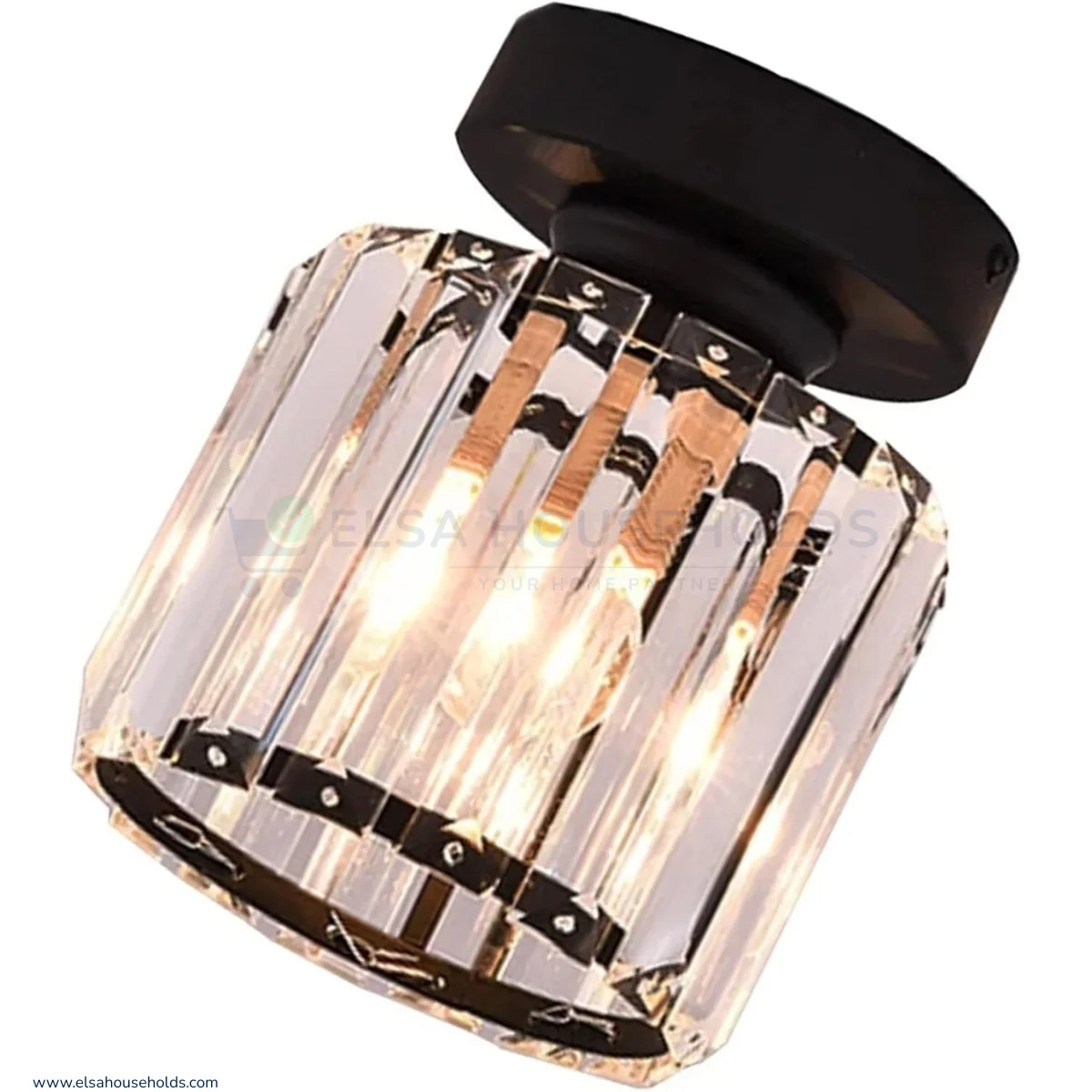 Crystal Ceiling Lamp – Black