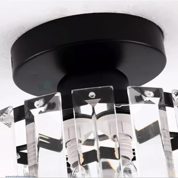 Crystal Ceiling Lamp – Black - Image 2