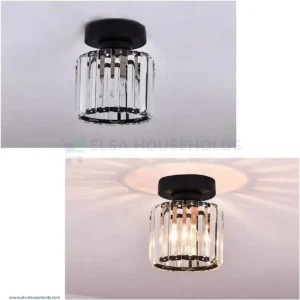 Crystal Ceiling Lamp – Black