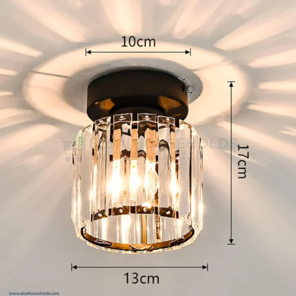 Crystal Ceiling Lamp – Black - Image 4