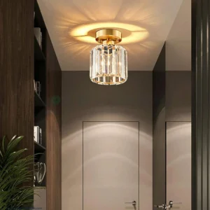 Crystal Ceiling Lamp – Gold