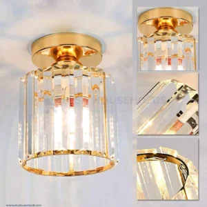 Crystal Ceiling Lamp – Gold