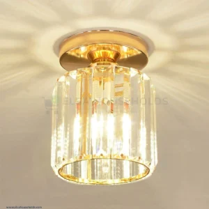 Crystal Ceiling Lamp – Gold