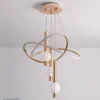 Golden LED Pendant Chandelier Light
