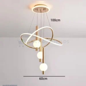 Golden LED Pendant Chandelier Light