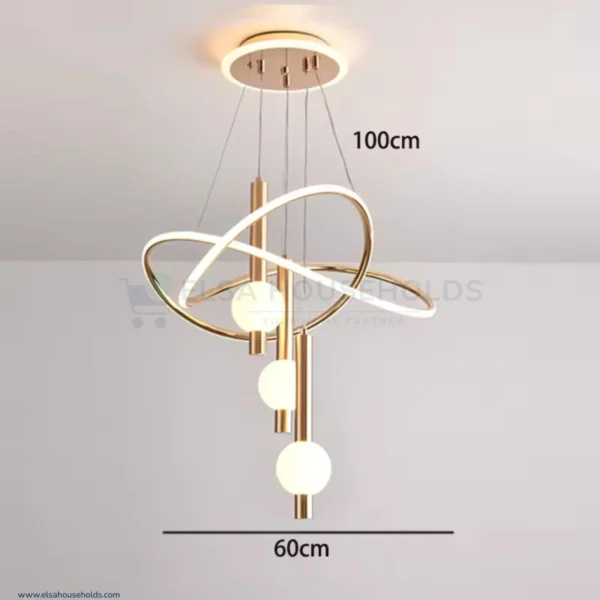 Golden LED Pendant Chandelier Light - Image 2