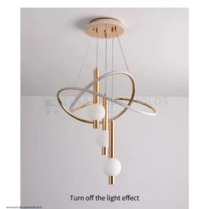 Golden LED Pendant Chandelier Light