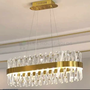 Oval Crystal Chandelier Ceiling Light