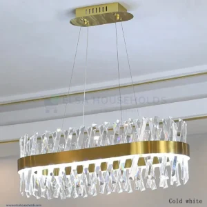 Oval Crystal Chandelier Ceiling Light