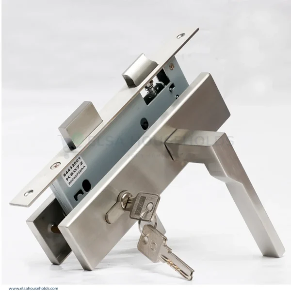 Premium Stainless Steel Door Lock Satin, Euro Standard (NL001)