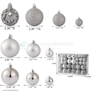 100PCS Christmas Ball Ornaments Set for Christmas Tree