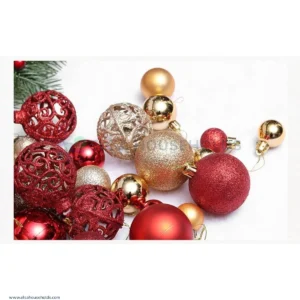 100PCS Christmas Ball Ornaments Set for Christmas Tree - Red + Yellow