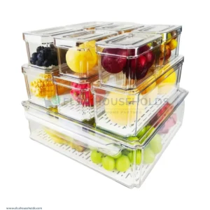 10pcs BPA-Free Stackable Acrylic Fridge Organizer Bins