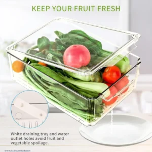 10pcs BPA-Free Stackable Acrylic Fridge Organizer Bins