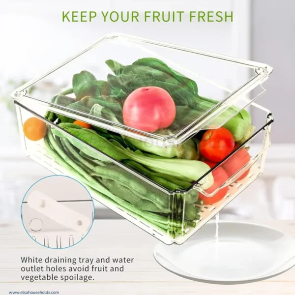 10pcs BPA-Free Stackable Acrylic Fridge Organizer Bins - Image 4