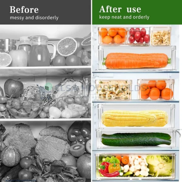 10pcs BPA-Free Stackable Acrylic Fridge Organizer Bins - Image 5