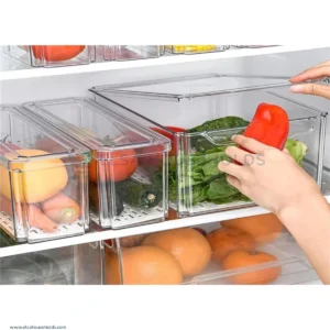10pcs BPA-Free Stackable Acrylic Fridge Organizer Bins