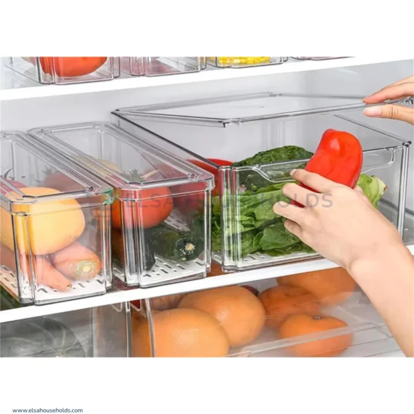 10pcs BPA-Free Stackable Acrylic Fridge Organizer Bins - Image 3