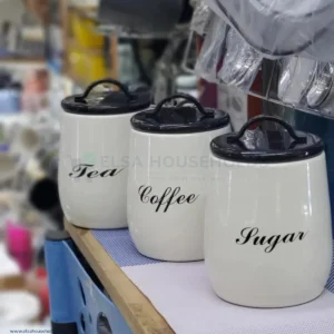 3pcs Storage Canister Set – Cream White