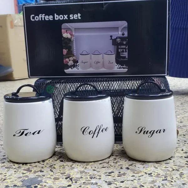 3pcs Storage Canister Set – Cream White - Image 2