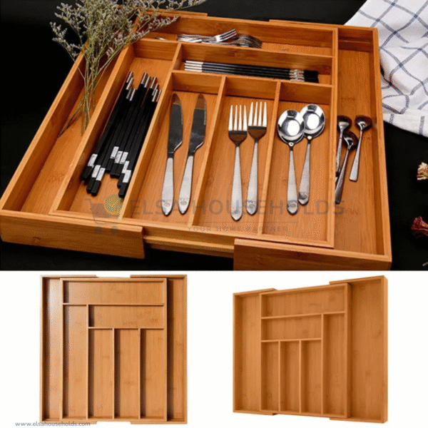 Bamboo Cutlery Drawer Organizer