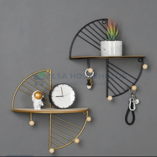 Decorative Geometric Wood Wall Shelves