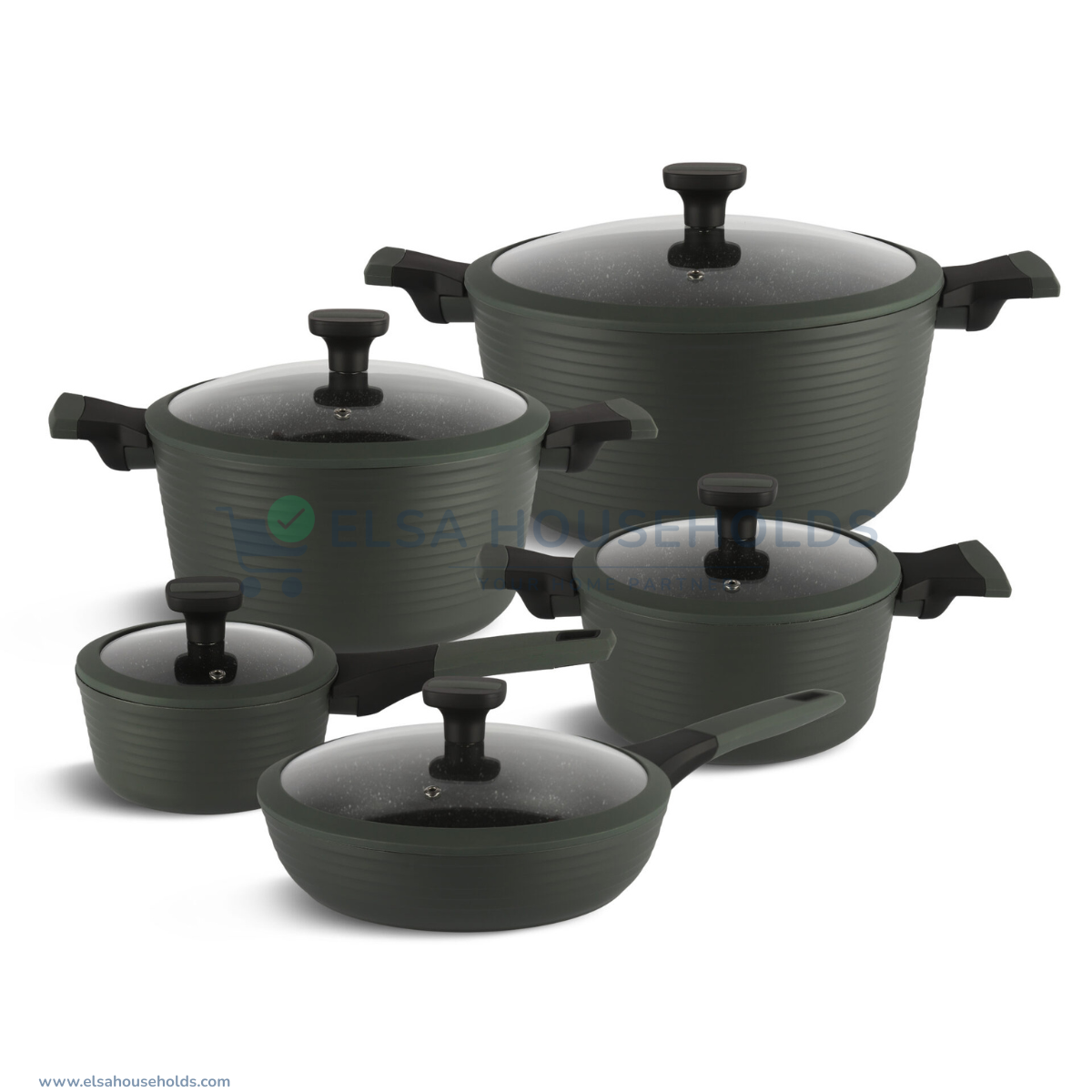 Edenberg 12pc Marble Cookware Set 2 Edenberg 12pc Marble Cookware Set - Image 2