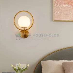 Glass Bowl Wall Sconces Light - Gold
