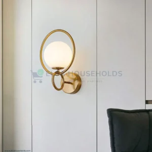 Glass Bowl Wall Sconces Light - Gold