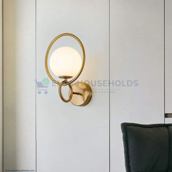 Glass Bowl Wall Sconces Light - Gold - Image 3
