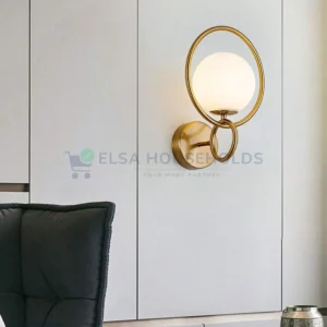 Glass Bowl Wall Sconces Light - Gold