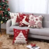 Set of 4 Christmas Holiday-Themed Decorative Cushion Covers
