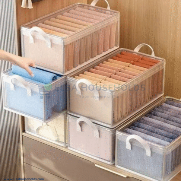 Transparent Home Wardrobe Clothes Storage Box