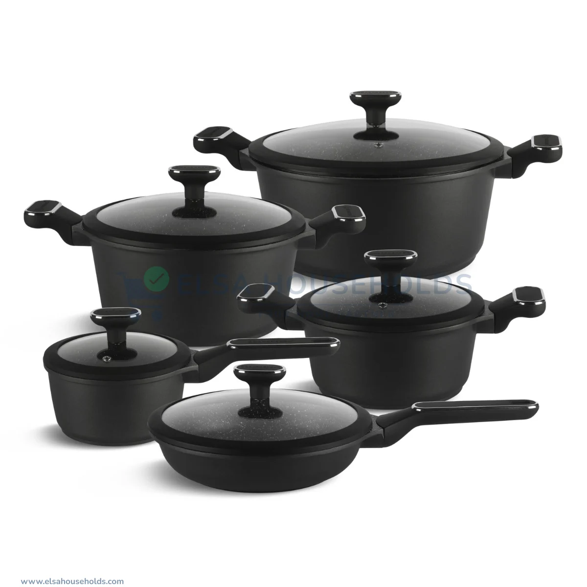 10-Piece Edenberg Cookware Granite Set 2 10-Piece Edenberg Cookware Granite Set - Image 2