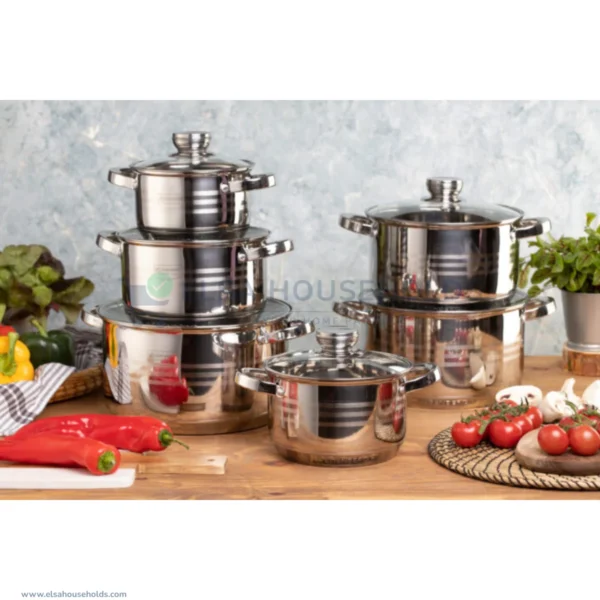 12-Piece Edenberg Stainless Steel Cookware