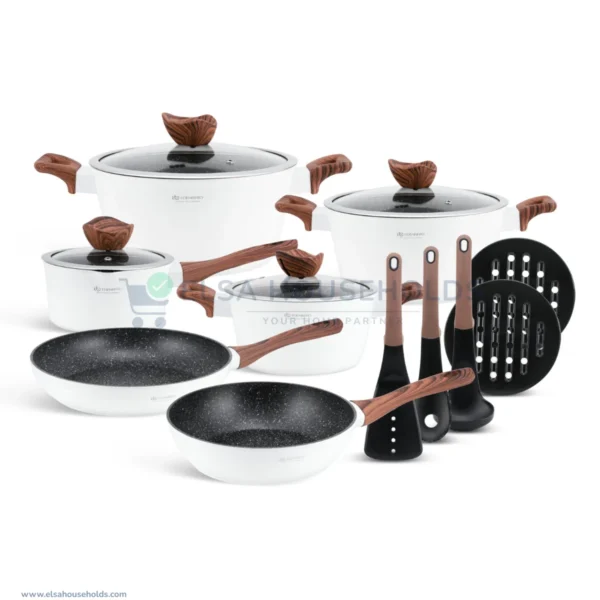 15-Piece Edenberg Cookware Set with Kitchen Tools